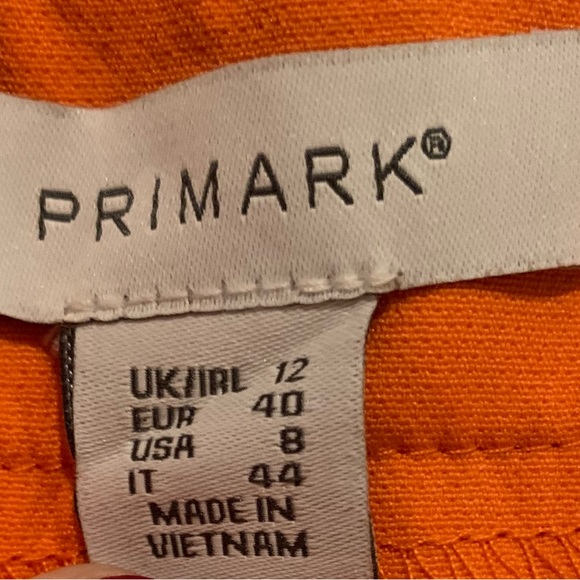 NWT Primark Sz 8 Orange dressy pants wide bottom with slit - Fabulous - Picture 15 of 15